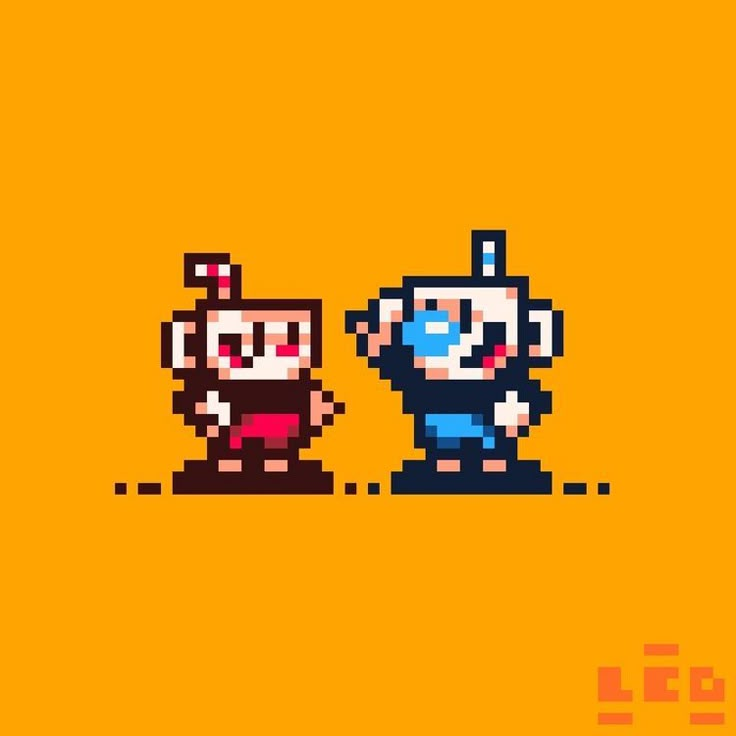 an image of two people in pixel art