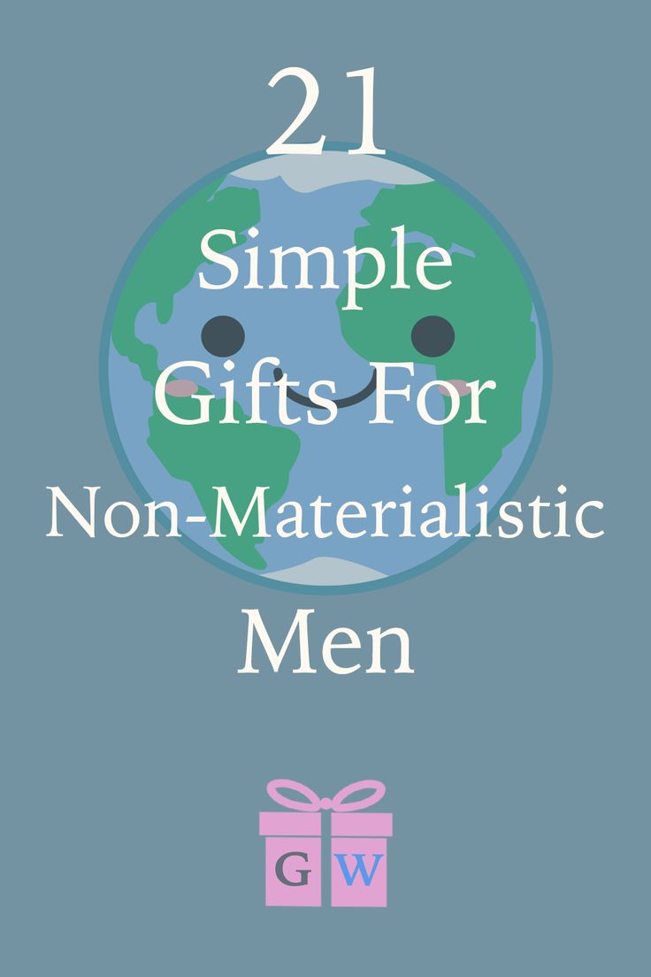 the title for 21 simple gifts for non - material men, with an image of a gift