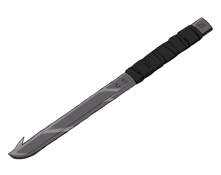 a black and gray knife with an arrow on it