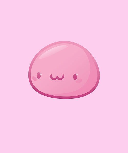 a pink wallpaper with a smiley face on the bottom and one eye closed, in front of a light pink background