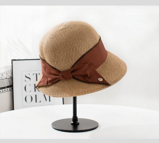 Cute straw hat with a variety of colours to choose. Perfect for daily wear! It is nicely crafted with premium quality of straw.An ideal gift for her!Specifications-Material: 100% straw-Size: 56-58cm Brown Paper Straw Hat With Short Brim, Brown Paper Straw Fedora Hat, Brown Straw Hat With Short Brim, Brown Woven Straw Bucket Hat, Short Brim Brown Straw Hat, Brown Short Brim Straw Hat, Brown Straw Boater Hat With Short Brim, Brown Brimmed Paper Straw Hat, Adjustable Woven Straw Cloche Hat