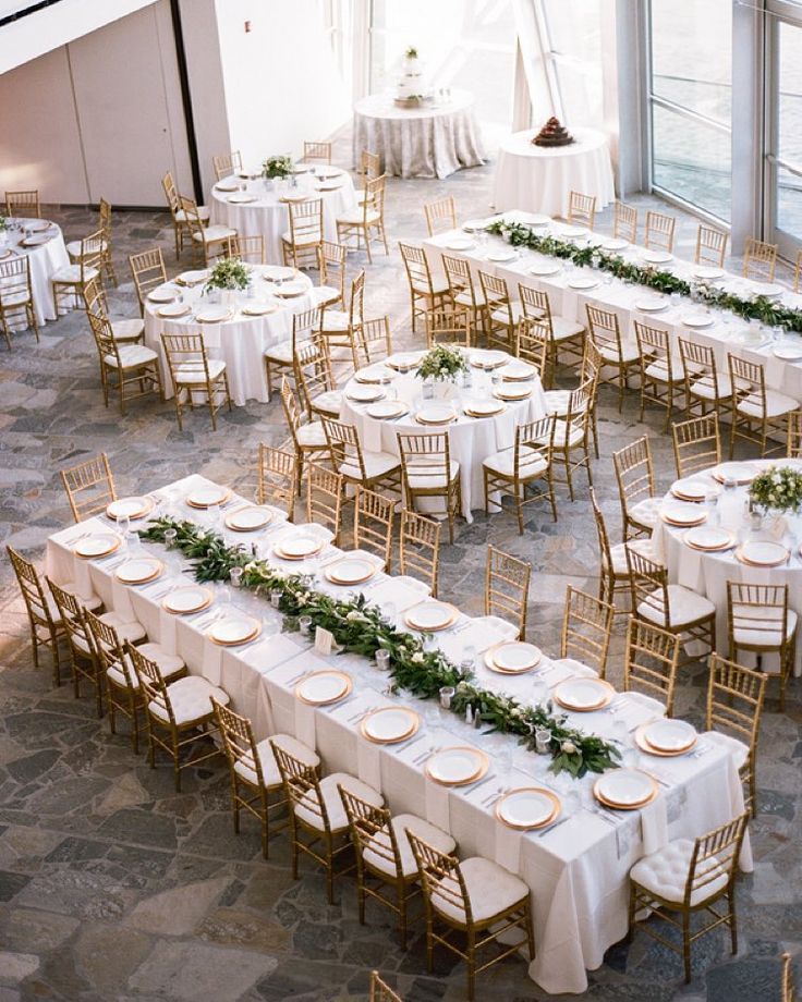 tables and chairs are set up for an event