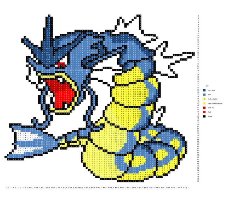 an image of a pixellated pokemon character in the style of cross - stitching