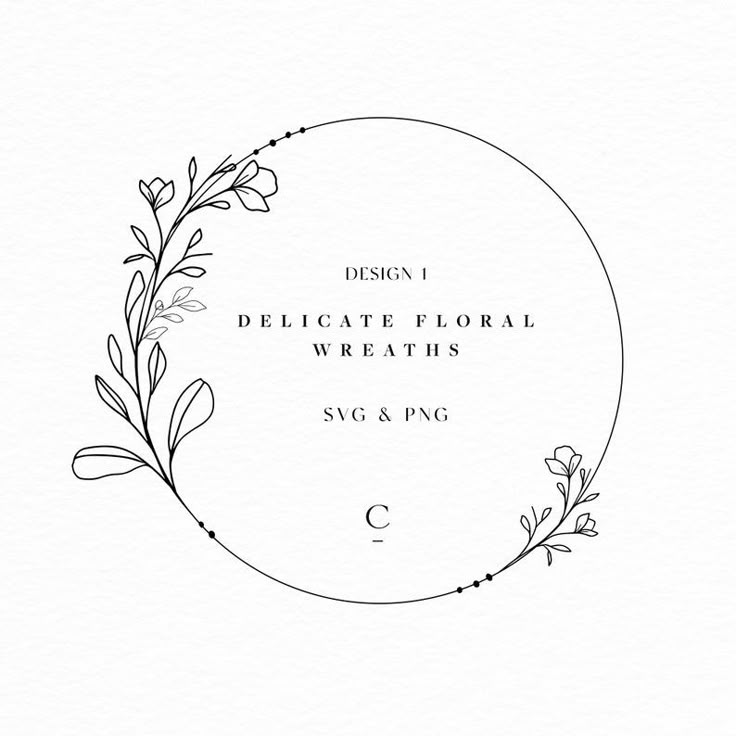 the logo for delicate floral wreaths