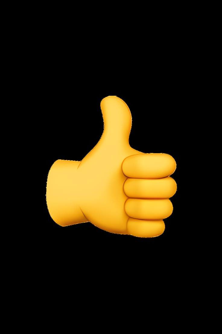 a yellow hand giving the thumbs up sign