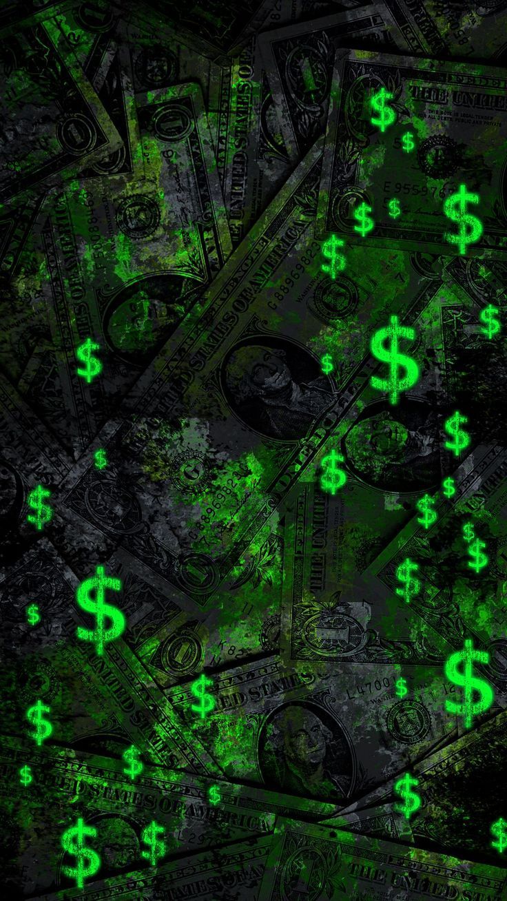 dollar bills with green glow on them in the dark, as if they were money