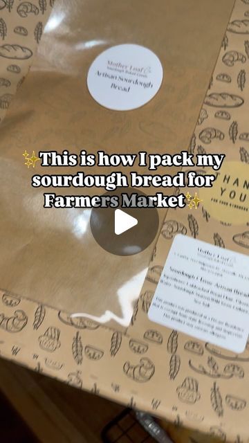 this is how i pack my sourdough bread for farmer's market