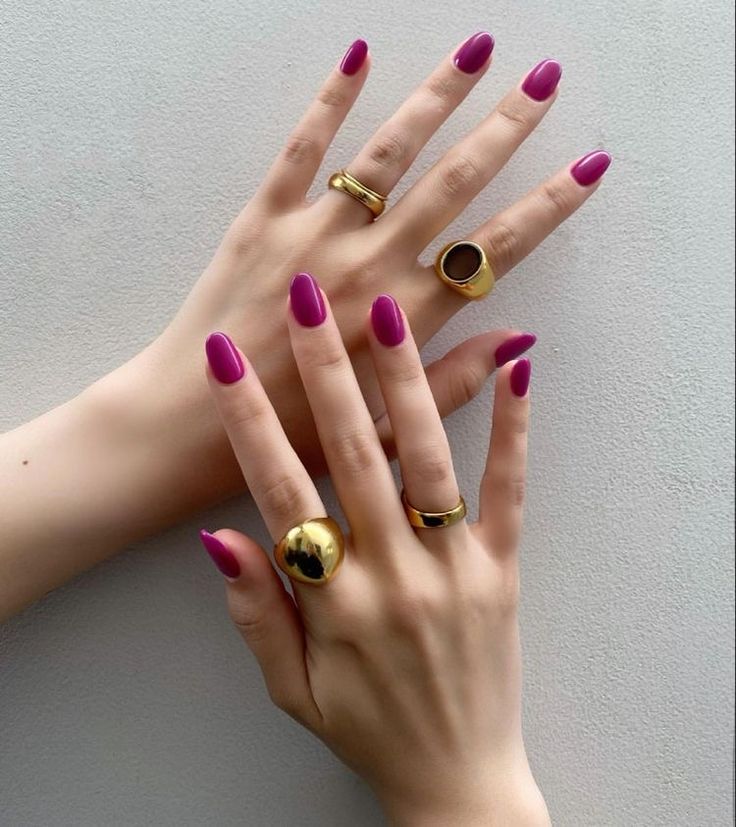 Magenta Nails, Hello Nails, Blush Nails, Pretty Gel Nails, Nails Desing, Minimalist Nails, Dream Nails, Nail Paint, Chic Nails