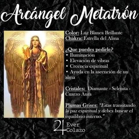 an angel with gold wings is shown in this advertisement for the new album, arcanel metatron