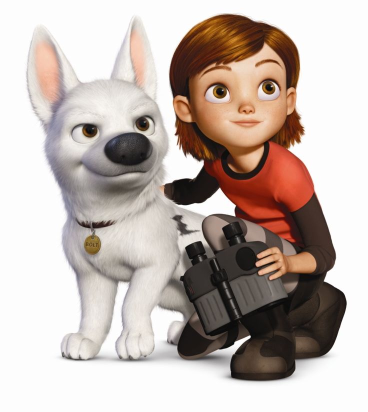 a woman kneeling down next to a white dog with a camera on it's chest