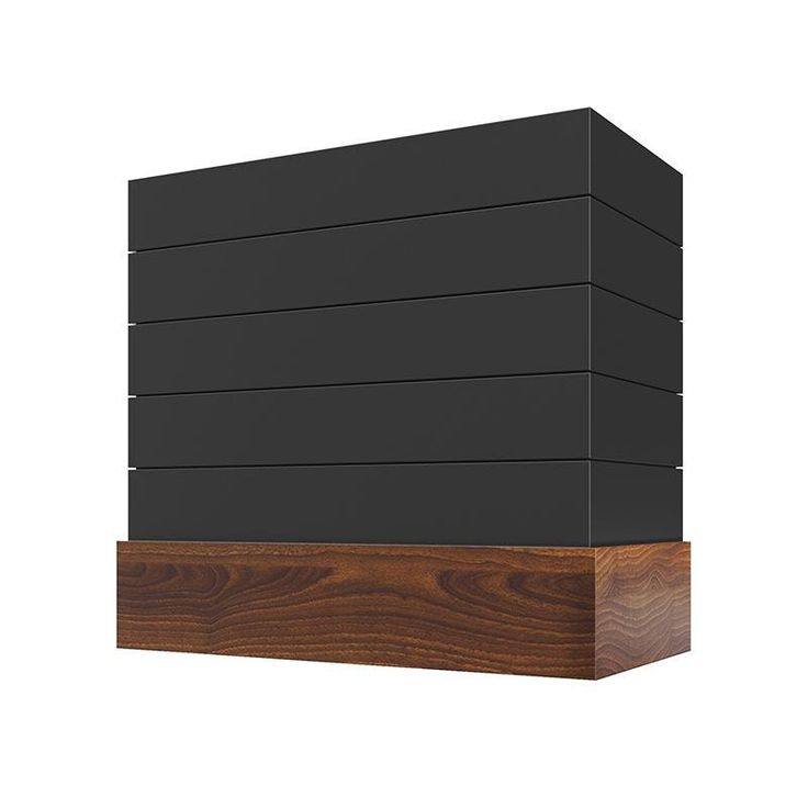 an image of a black and wood block