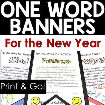 one word banner for the new year