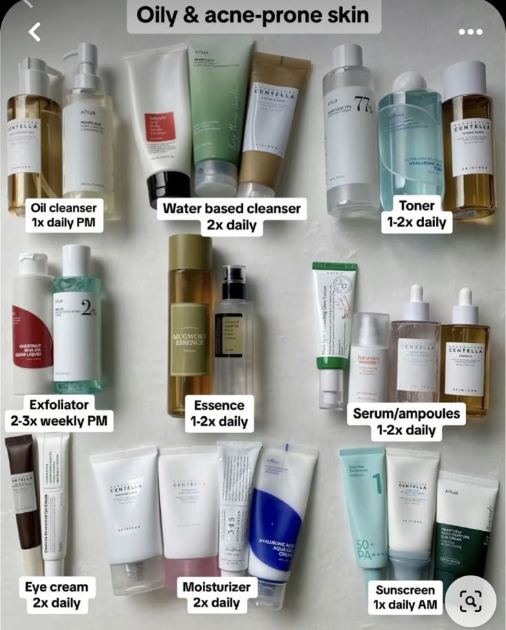 Combo Skin Care Routine, Skincare Acne Prone Skin, Acne Prone Skin Care Routine, Oily Acne Prone Skin, Korean Skin Care Secrets, Acne Prone Skin Care, Skincare For Oily Skin, Oily Skin Care Routine, Skin Care Basics