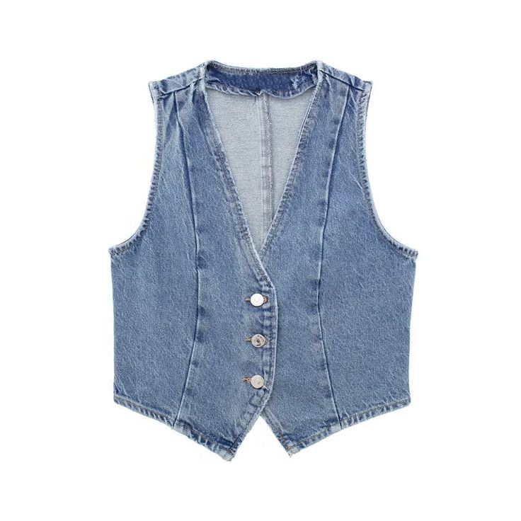 F00225269-104 Womens Denim Vest, Denim Patterns, Casual Outerwear, Casual Jumpsuit, Matches Fashion, Casual Sets, Denim Vest, Womens Vest, Business Outfits