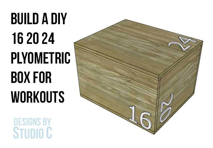 a wooden box with numbers on it and the words build a diy 120 24 plyometric box for workouts