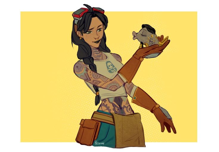 a woman holding a bird in her right hand and wearing an arm tattoo on top of it