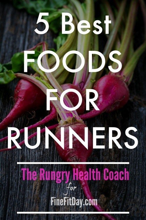 some radishes on a wooden table with the words 5 best foods for runners