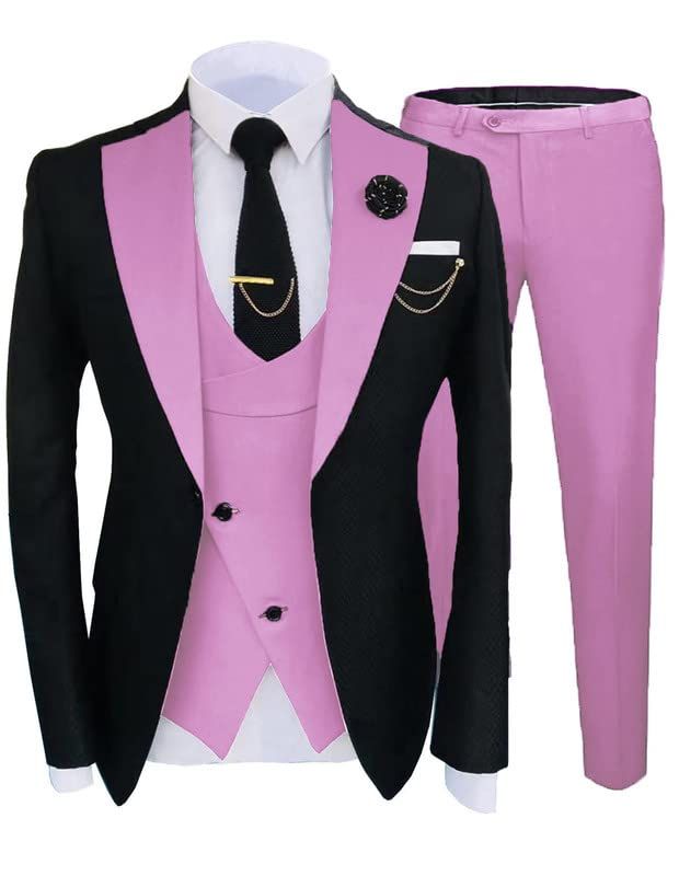 PRICES MAY VARY. 100% Polyester Button closure The package include 1 black mens blazer,1 suit vest for men,1 pair of trousers Notice: you can order fashion tuxedo suit for men wedding According body chest measurement (For example, if your chest is 40 inches, you can order the size M ) Delivery time: To the USA,standard shipping takes 8-15 days.If you pay for expedited delivery, it will take 3-5 days ( order handling time is not included ) The wedding suits for men slim fit tuxedo is made from so Mens Suits Black, Ace Fashion, Mens Blazer Black, Suit For Men Wedding, Men Tuxedo, American Clothing Brands, Formal Suits Men, African Wear Styles For Men, Latest African Men Fashion