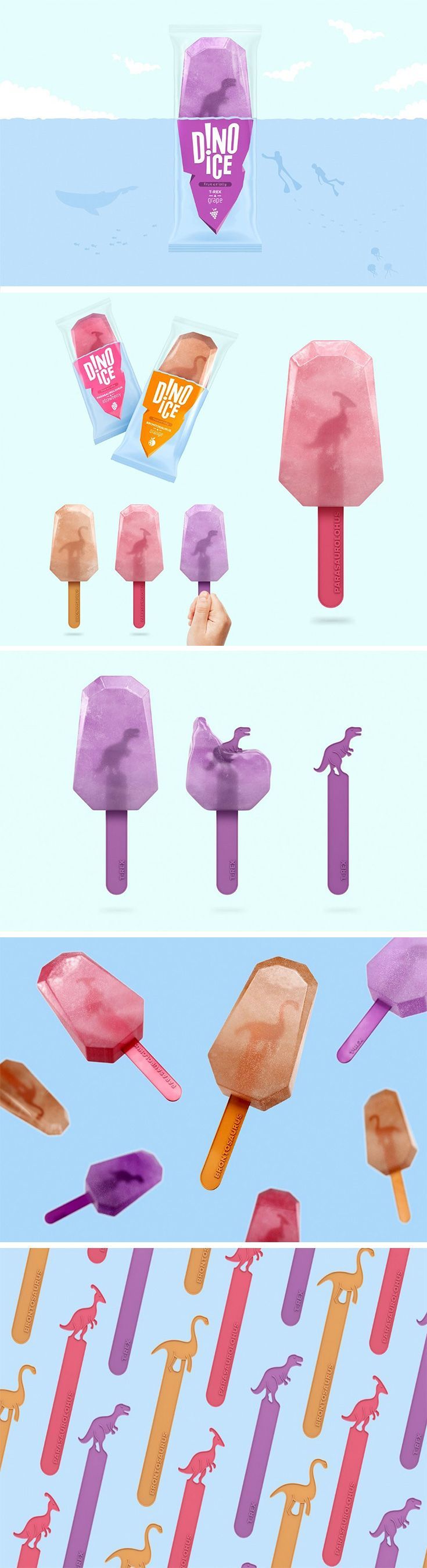 several different types of ice creams are shown in this graphic art workflowe