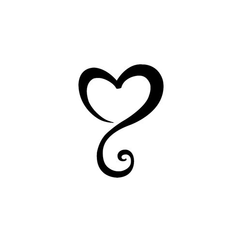 the letter s with a heart shape