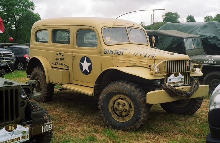 Khaki Dodge WC truck Dodge Carryall, Dodge Ram Power Wagon, Wwii Vehicles, Dodge Power Wagon, Army Truck, Panel Truck, Dodge Trucks Ram, Old Tractors, Overland Vehicles