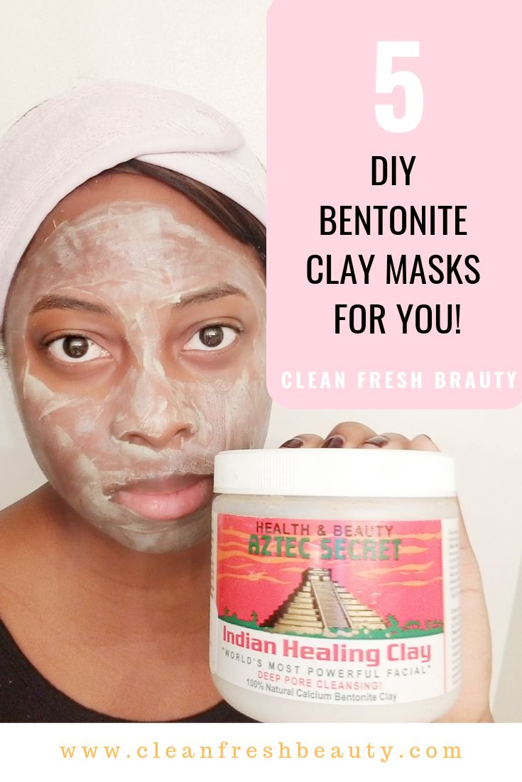 Diy Bentonite Clay Mask, Bentonite Clay Detox, Indian Healing Clay Mask, Clay Mask Recipe, Bentonite Clay Face Mask, Diy Clay Mask, Best Clay Mask, Clay Hair Mask, Calcium Bentonite Clay