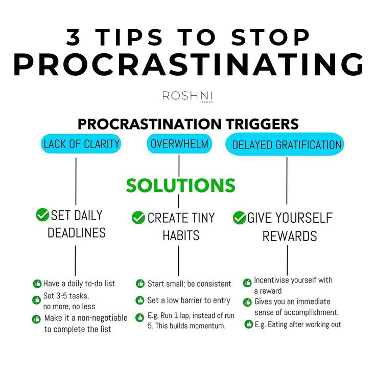 three tips to stop procrastinating info graphic by roshni on flickr