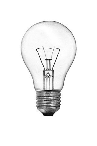 a light bulb on a white background with no image in the bottom right hand corner