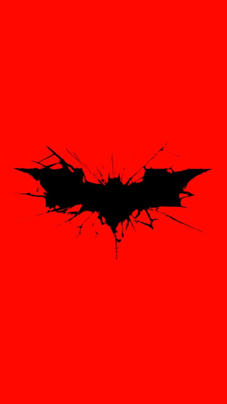 the dark knight rises logo on a red background with black paint splattered over it