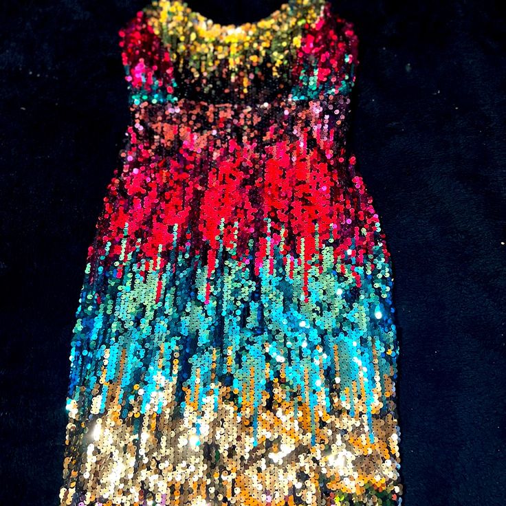 Super Cute Multicolored Sequin Dress, Brand New. Glamorous Multicolor Mini Dress For Summer, Multicolor Sequin Mini Dress For Summer, Summer Multicolor Sequined Mini Dress, Vibrant Red Party Dress, Multicolor Dresses For Night Out, Vibrant Mini Dress For Summer Party, Glamorous Sleeveless Multicolor Mini Dress, Vibrant Pink Party Mini Dress, Vibrant Fitted Mini Dress For Party