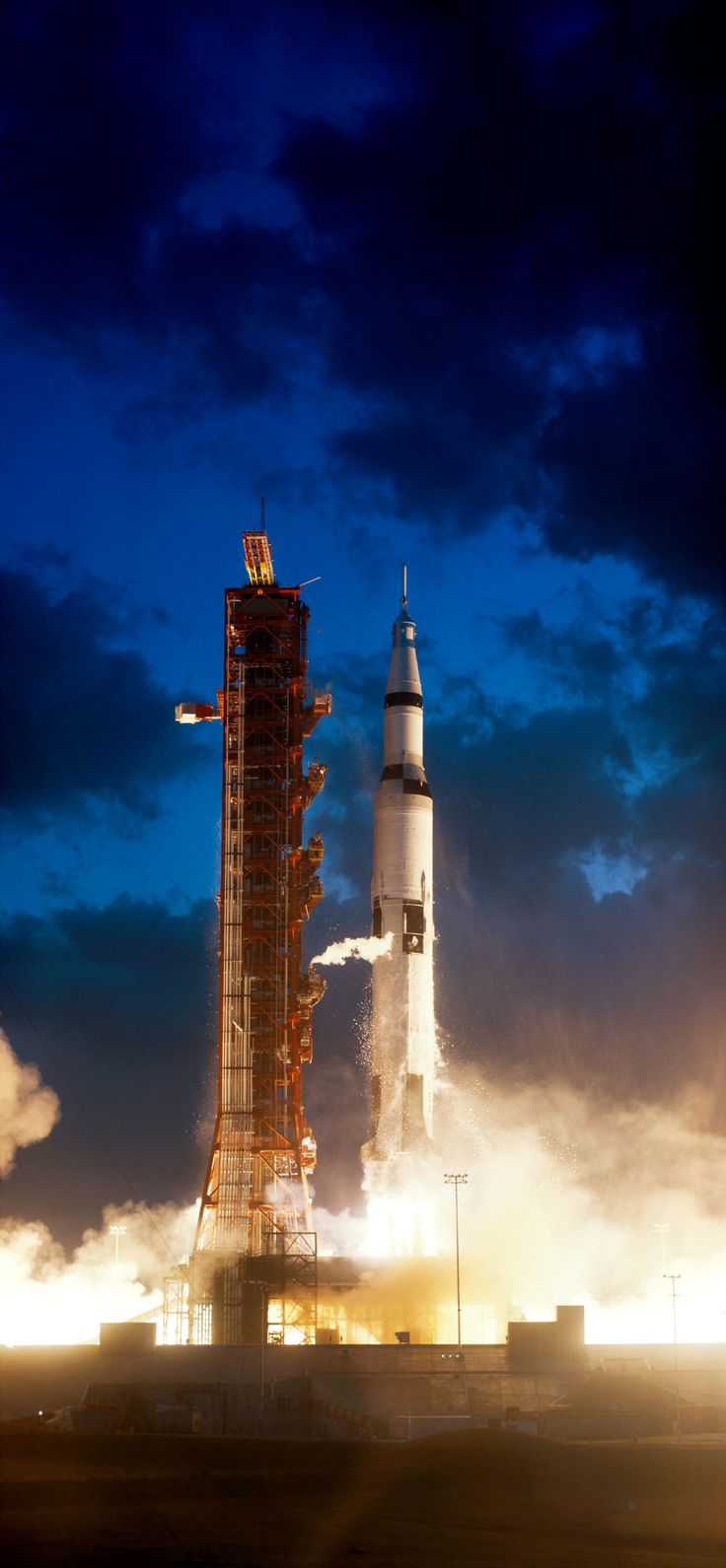 an image of a rocket taking off from the launch pad