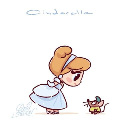 an image of a cartoon character with a cat in front of her and the caption cinderella