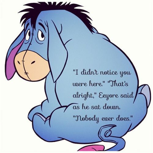 an image of a cartoon character with a quote from the disney movie, pooh