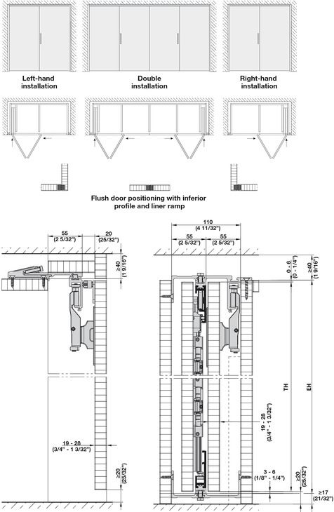 an architectural drawing shows the plans for a kitchen and living room, as well as other details