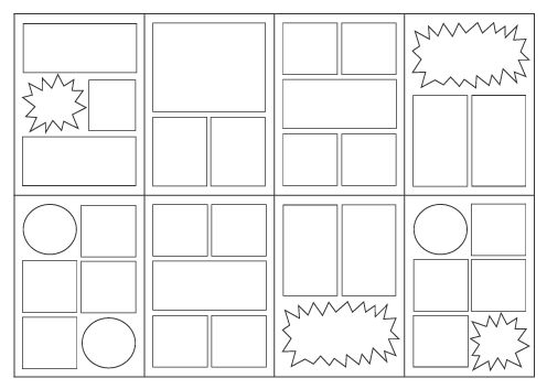 a printable worksheet with different shapes and sizes for kids to color on