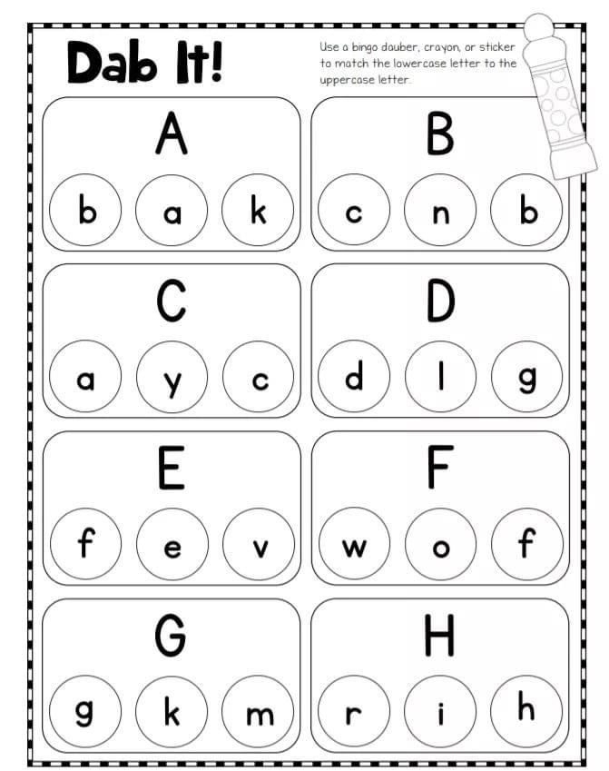 printable alphabet worksheet for preschool