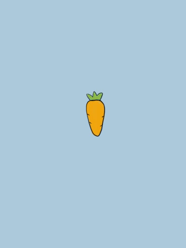 an orange carrot on a blue background