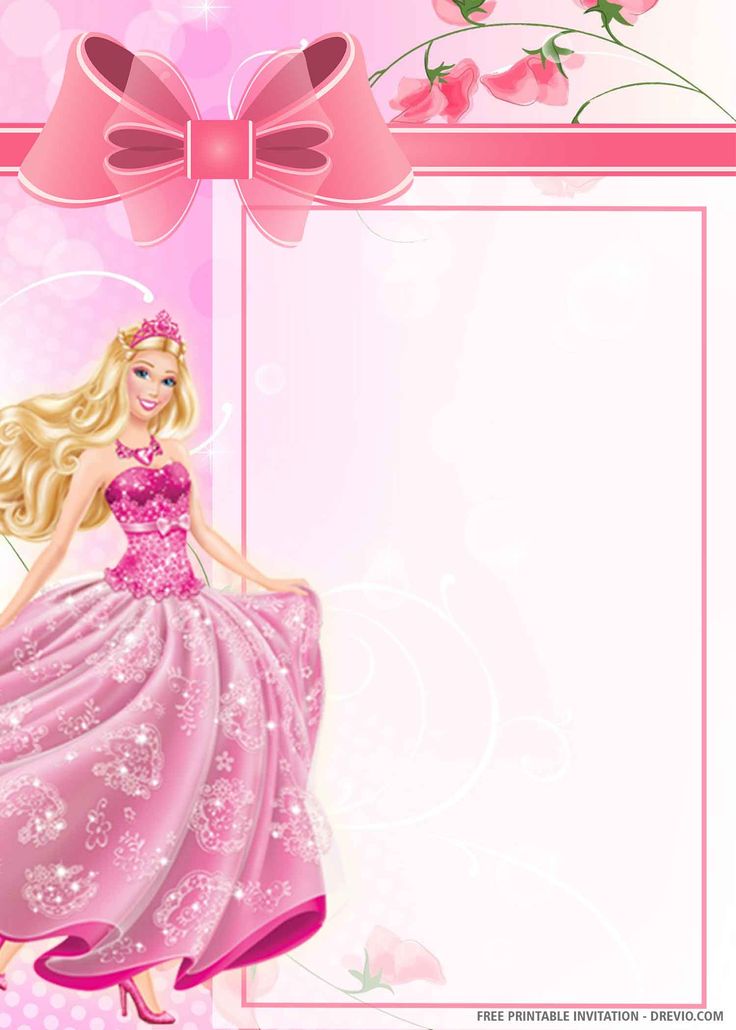 a barbie doll is standing in front of a pink frame with flowers and butterflies on it