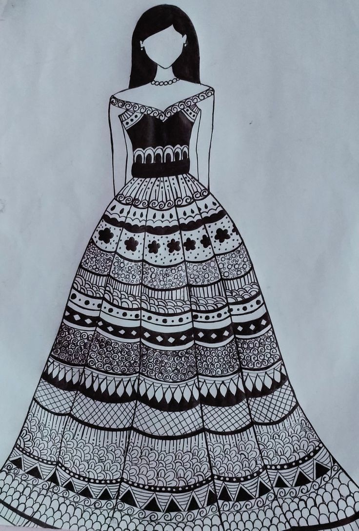 Mandala Art Girl Mandala Art, A Mandala Art, Mandala Dress, Easy Mandala, Easy Mandala Drawing, Dress Design Drawing, Simple Mandala, Mandala Art Lesson, Art Mandala