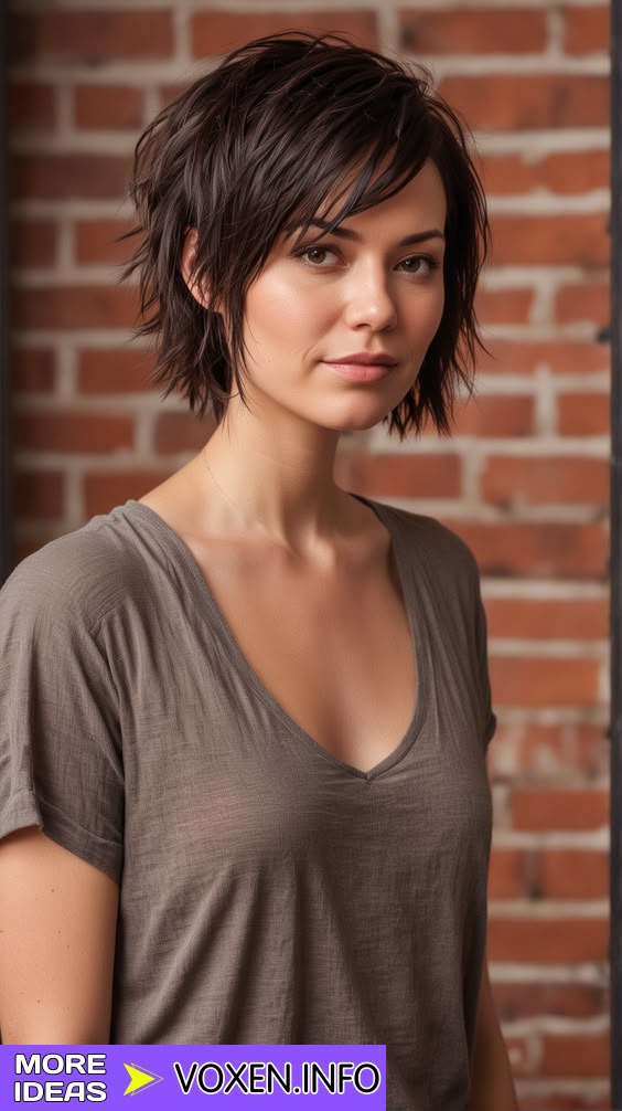 23 Trendy Short Shag Haircuts for 2024: Fine, Thick, Curly Hair & More | Women’s Styles Angled Hairstyles, Fine Shag Haircut, Shag Haircut Women’s, Sassy Haircuts Medium Choppy Layers, Edgy Shaggy Hair, Short Shag Haircuts For Fine Hair Round Faces, Shaggy Short Hair Wolf Cut, Shaggy Short Hair Bob, Disconnected Pixie