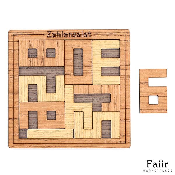 a wooden puzzle that is shaped like a maze