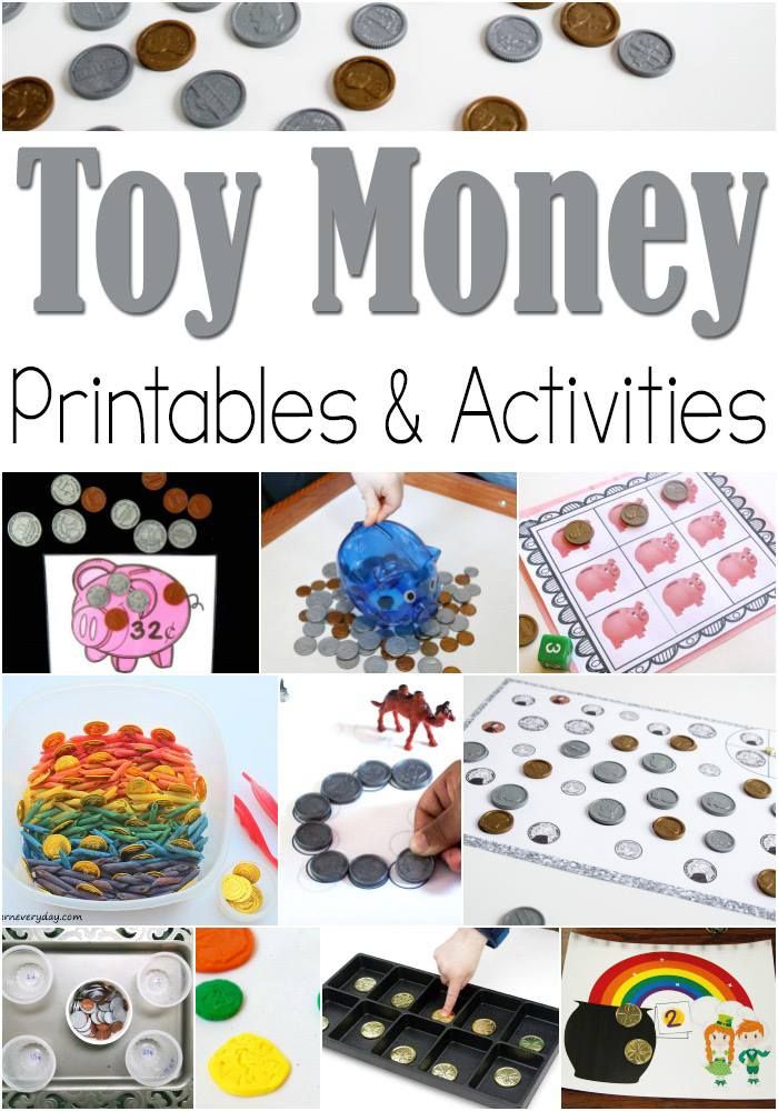 toy money activities and printables for kids