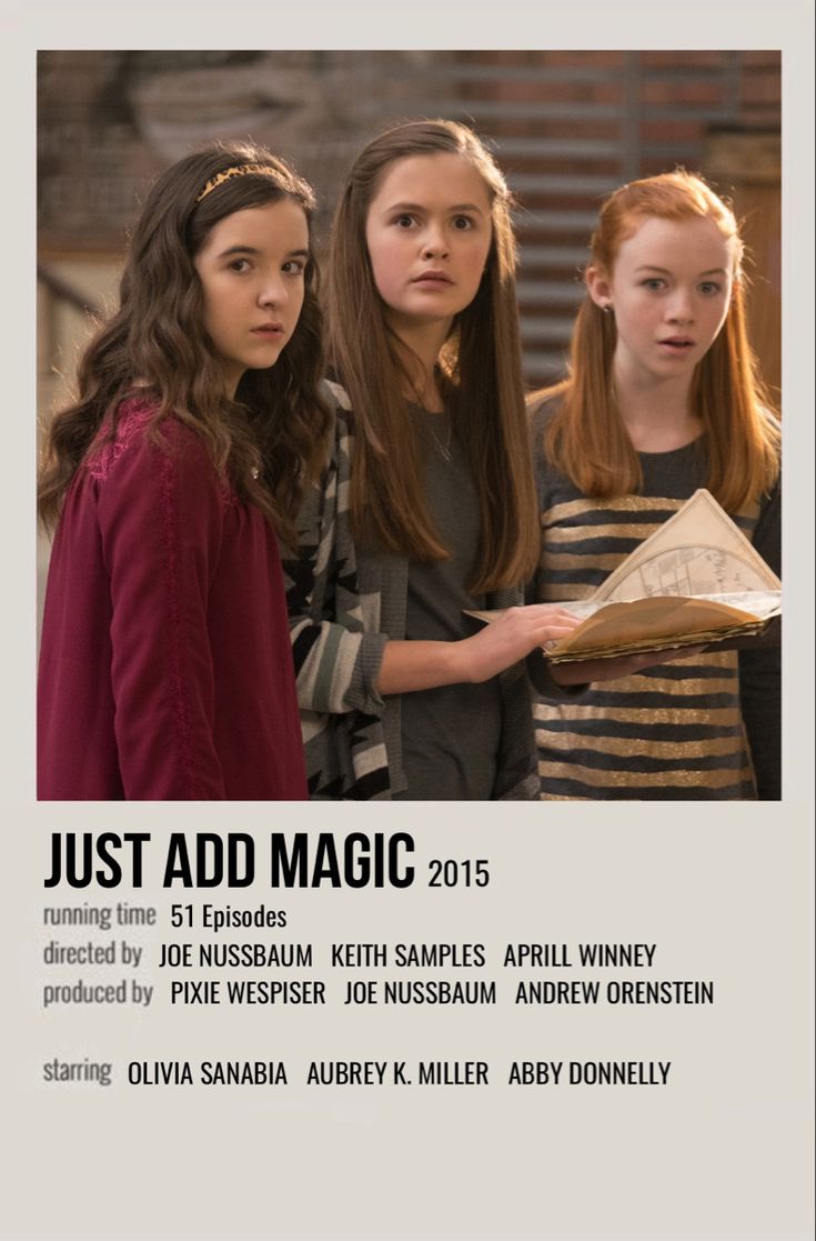 three girls standing next to each other with the title just add magic 2013 on it