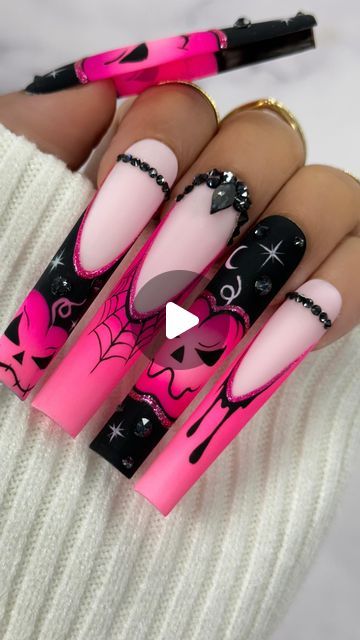 Pink Vibe, Blackpink Pink, Pumpkin Nails, Pink Venom, Pink Vibes, Pink Halloween, Pink Design, My Favorite Part, Venom