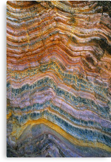 colorful rock formations with different colors and textures