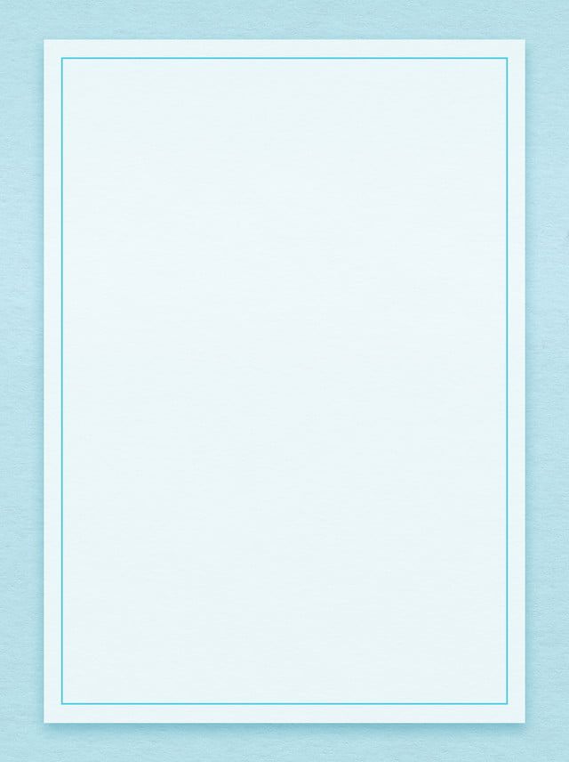 an empty white paper with blue border on the edges and bottom corner, in front of a light blue background