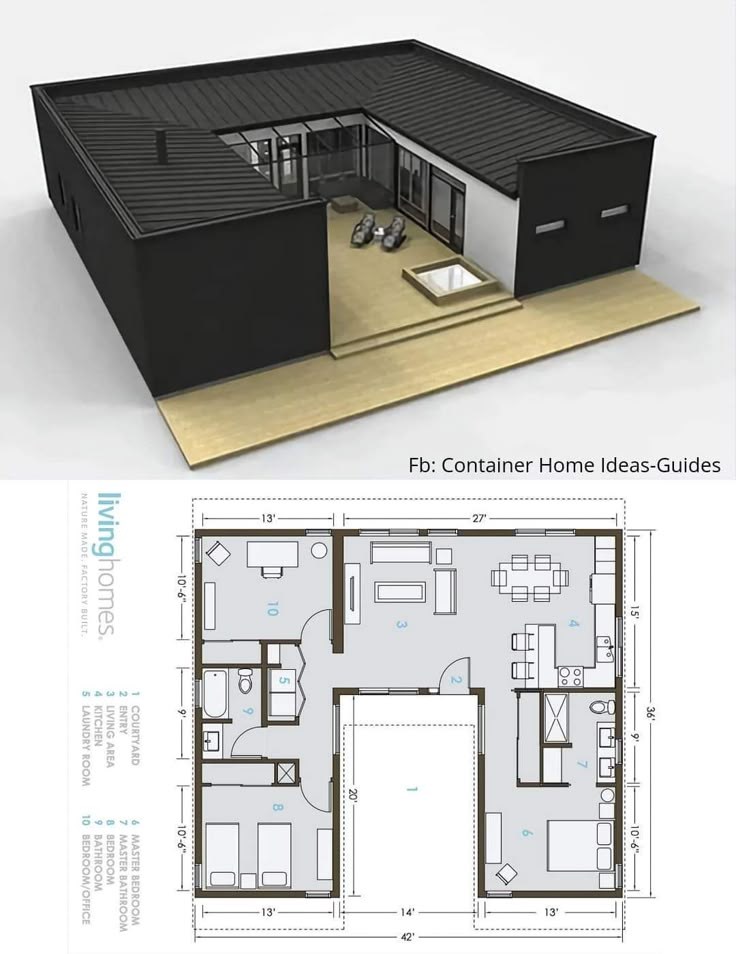 the floor plan for a modern house