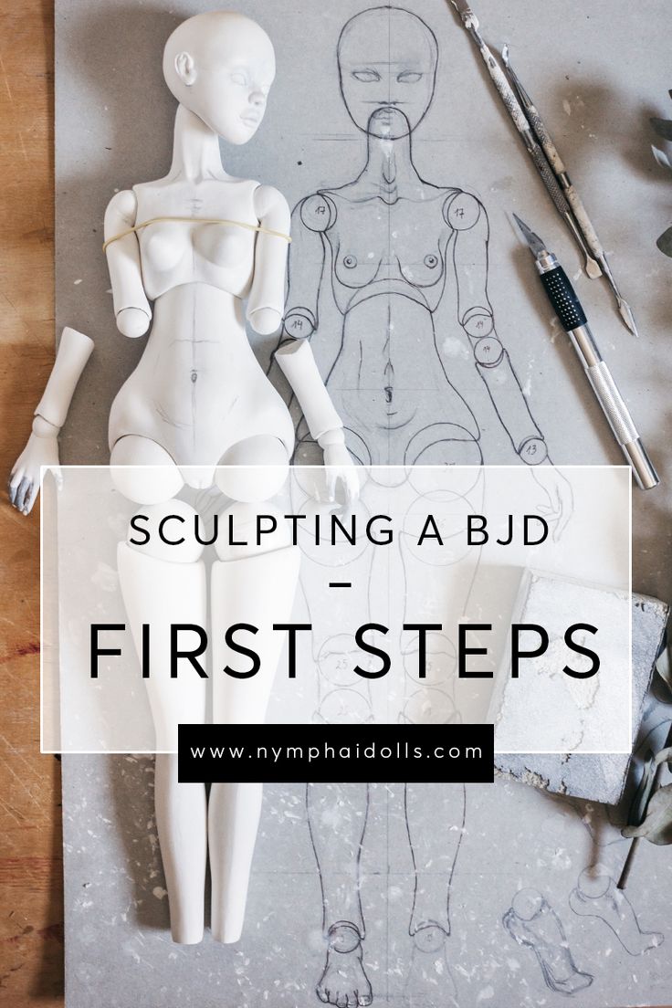 a paper mannequin with the words sculptinga bd first steps