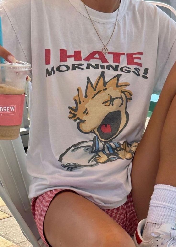 Calvin & Hobbes know the vibe, and the vibe is to HATE mornings.. This Vintage style 90s tshirt is a great oversized graphic tee to add to any basic outfit, and also brings on the nostalgia!   FAST PRODUCTION AND TURN AROUND TIME WITH A STAR SELLER RATED STORE 💖⭐ SIZING  Relaxed fit - size up for a more baggy fit! RETURN POLICY Please check our shop policies FAQ for more info!    About SUGAR FACE GOODS   💖 Woman designed, owned & operated  ⛅ Lightweight packaging  🌟 5-star rated store  📦 1-2 day production time & fast shipping  🫶 Every review given to our store is returned in love with a special discount   💌 Got an idea we don't make yet? Please send me a message Oversized Vintage I Hate Mornings Tshirt, Retro Cartoon Tshirt, Baggy Fit Graphic Tee, Vintage Tshirt, Trendy Tshirt, Y2K, Cartoon Tshirt, Hate Mornings, Tee Shirt Outfit, Graphic Tee Vintage, Quoi Porter, Retro Cartoon, Devil Wears Prada, Graphic Tees Vintage, Tee Outfit