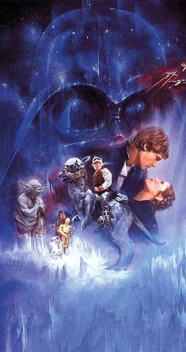 the poster for star wars is shown with many characters